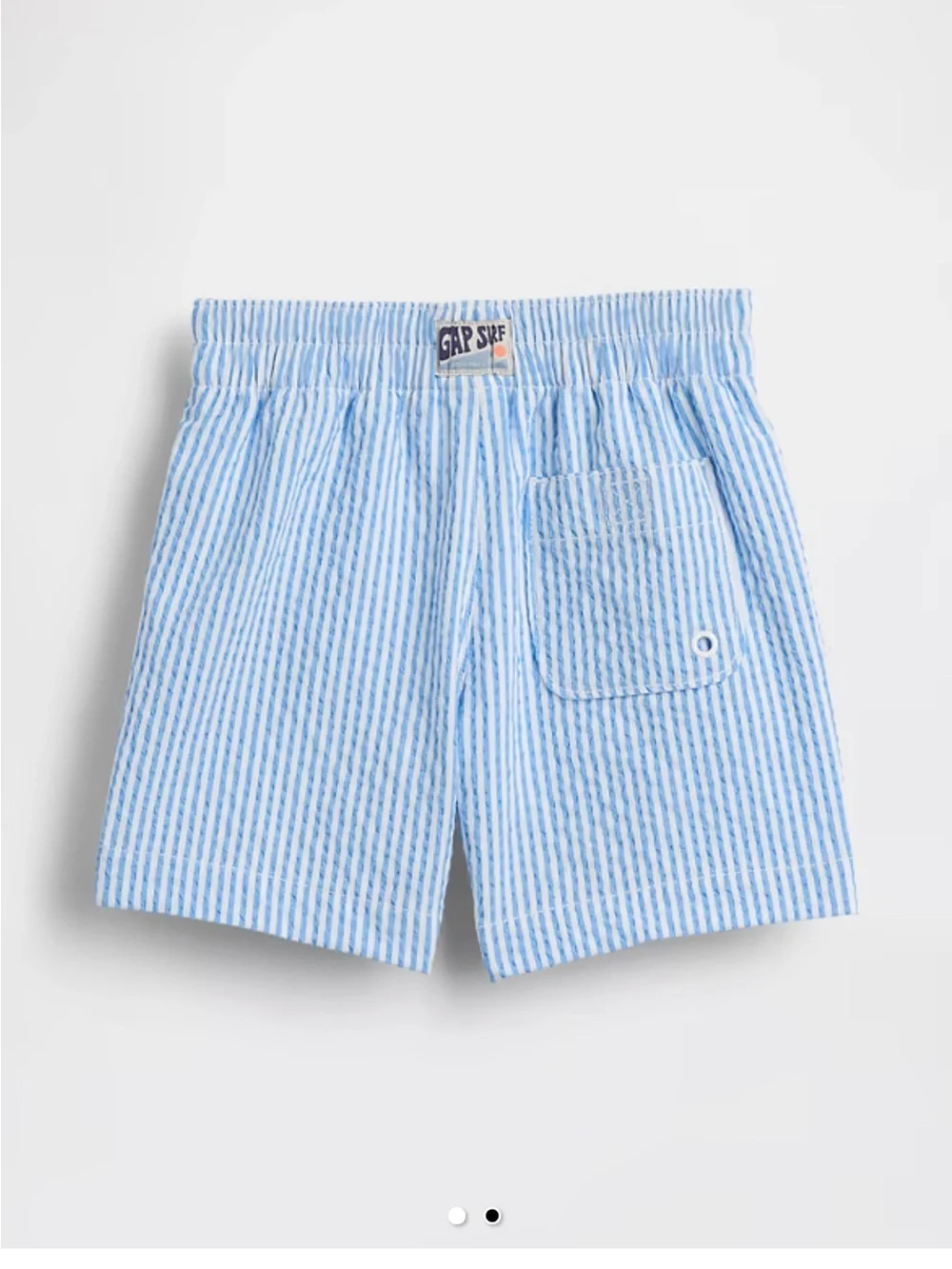GAP Light Blue and White Striped Kids Swim Trunks Seersucker - NWT 18-24 Months